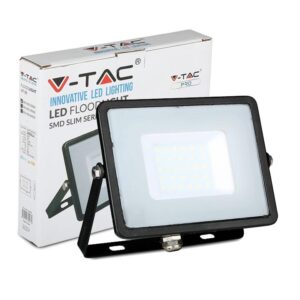 Proiettore Led 30W Luce Fredda SLIM 2400 Lumen PRO Nero